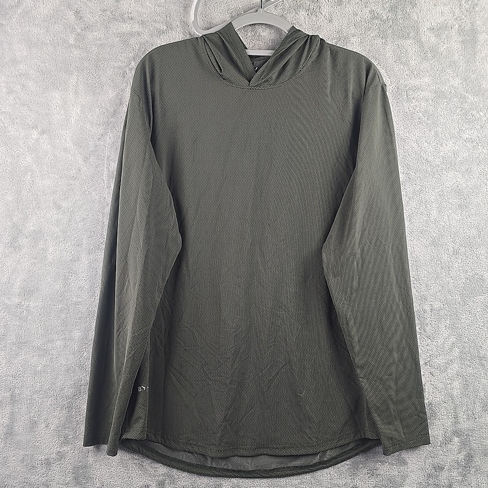 BYLT Basics Drop Cut Hoodie Mens L Green Performance Premium Pullover Gym Yoga‎